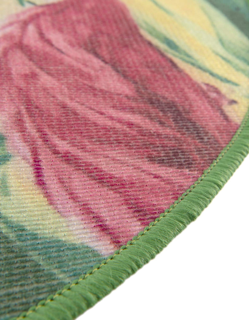 Belizean Tropics Outdoor Rugs Collection Area Rug - Placencia Round Blue and Green lifestyle 49