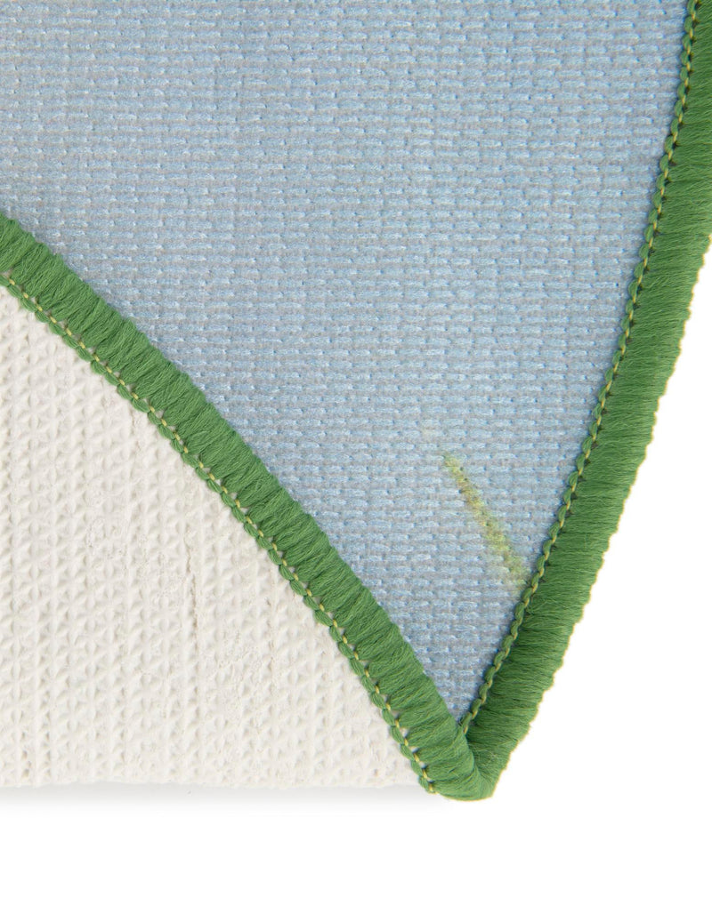 Belizean Tropics Outdoor Rugs Collection Area Rug - Placencia Round Blue and Green lifestyle 57