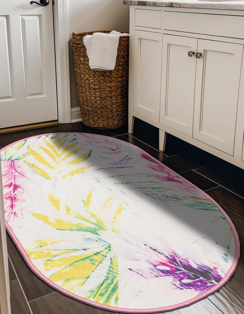 Belizean Tropics Outdoor Rugs Collection Area Rug - Hopkins Oval Ivory lifestyle 32