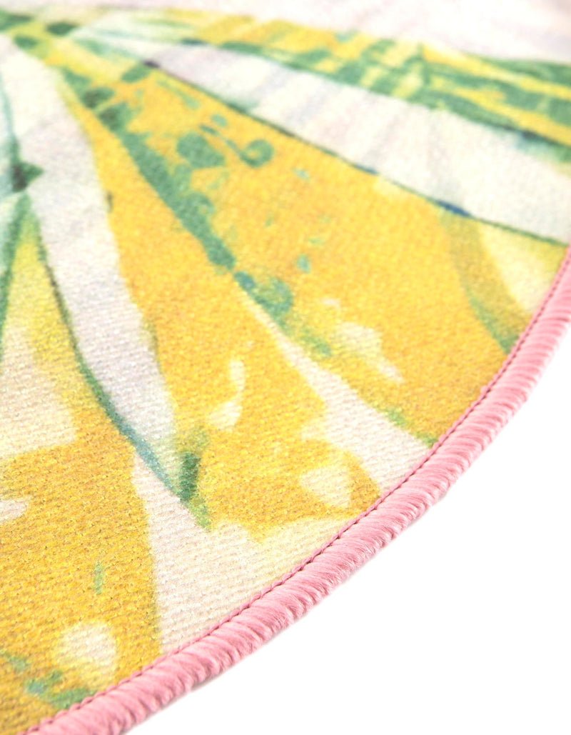 Belizean Tropics Outdoor Rugs Collection Area Rug - Hopkins Round Ivory lifestyle 46