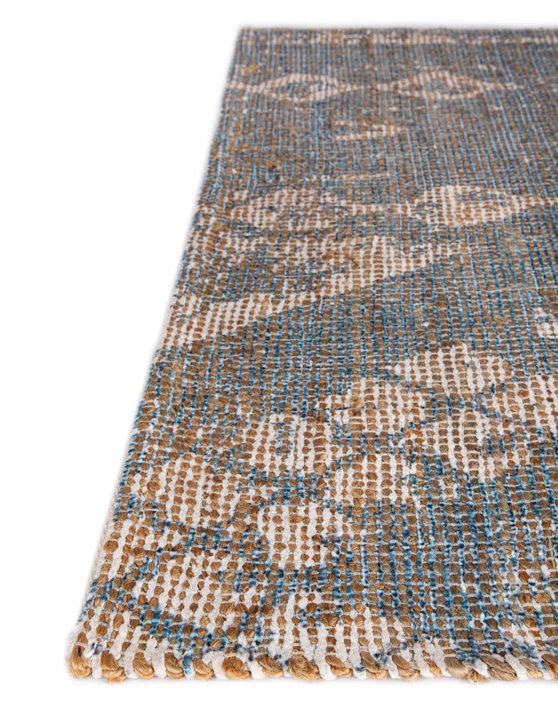 Desert Weave Jute Collection Area Rug - Kalahari Rectangle Antique Blue lifestyle 14