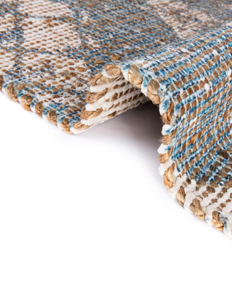 Desert Weave Jute Collection Area Rug - Kalahari Rectangle Antique Blue lifestyle 17