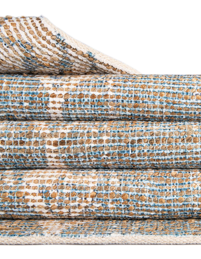 Desert Weave Jute Collection Area Rug - Kalahari Rectangle Antique Blue lifestyle 21