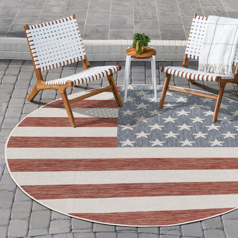 Urban Oasis Rugs Collection Area Rug - Boardwalk Round Multi lifestyle 33