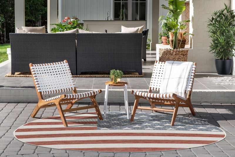 Urban Oasis Rugs Collection Area Rug - Boardwalk Round Multi lifestyle 41