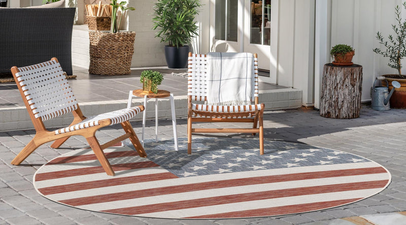 Urban Oasis Rugs Collection Area Rug - Boardwalk Round Multi lifestyle 46