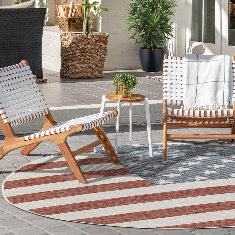Urban Oasis Rugs Collection Area Rug - Boardwalk Round Multi lifestyle 68