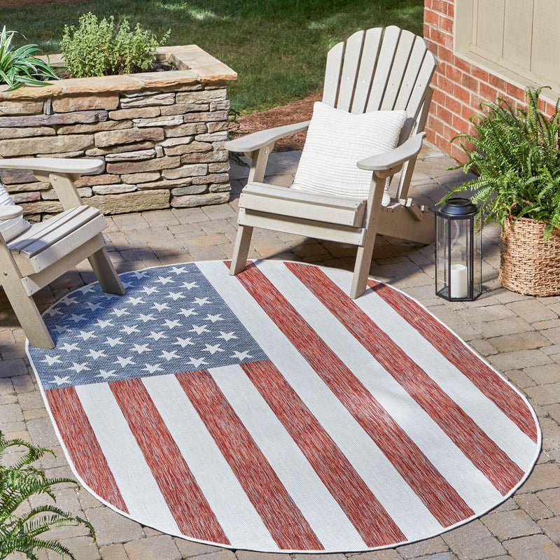 Urban Oasis Rugs Collection Area Rug - Boardwalk Oval Multi lifestyle 65