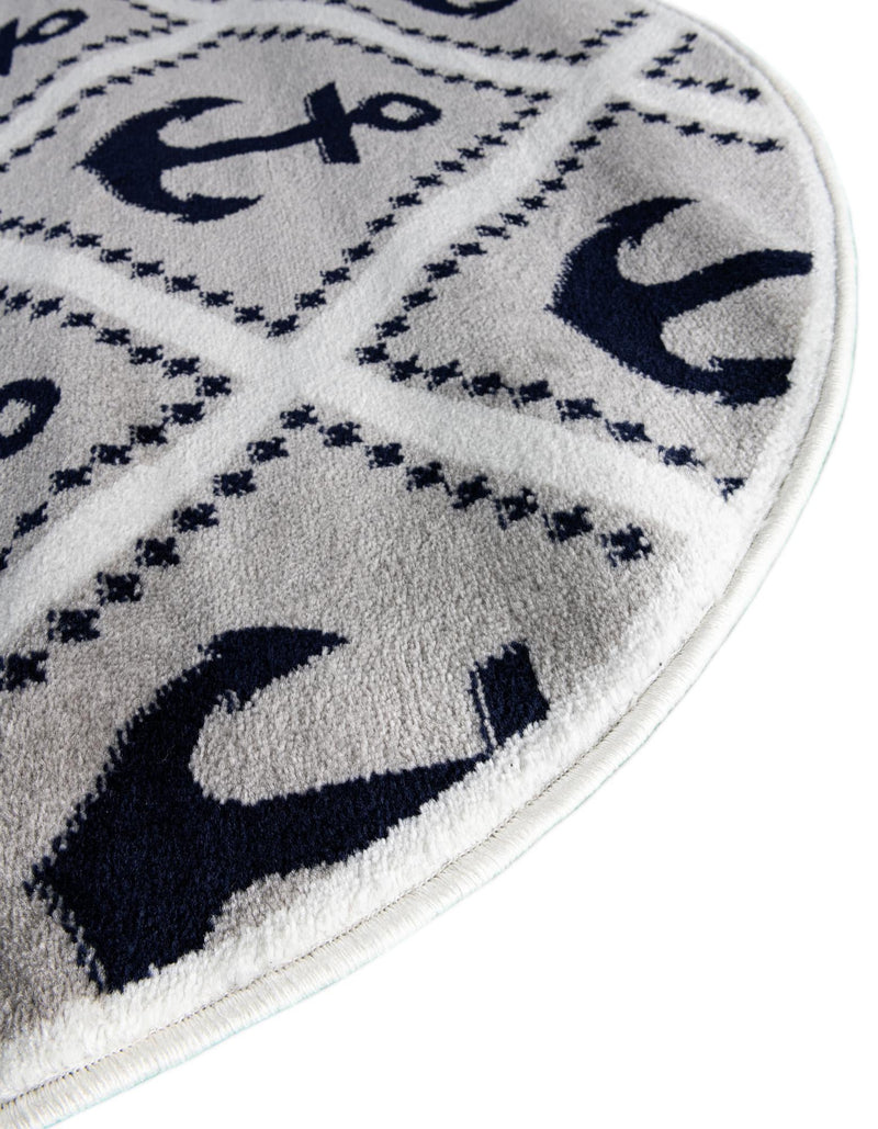 Urban Oasis Collection Area Rug - Astoria Round Gray lifestyle 20