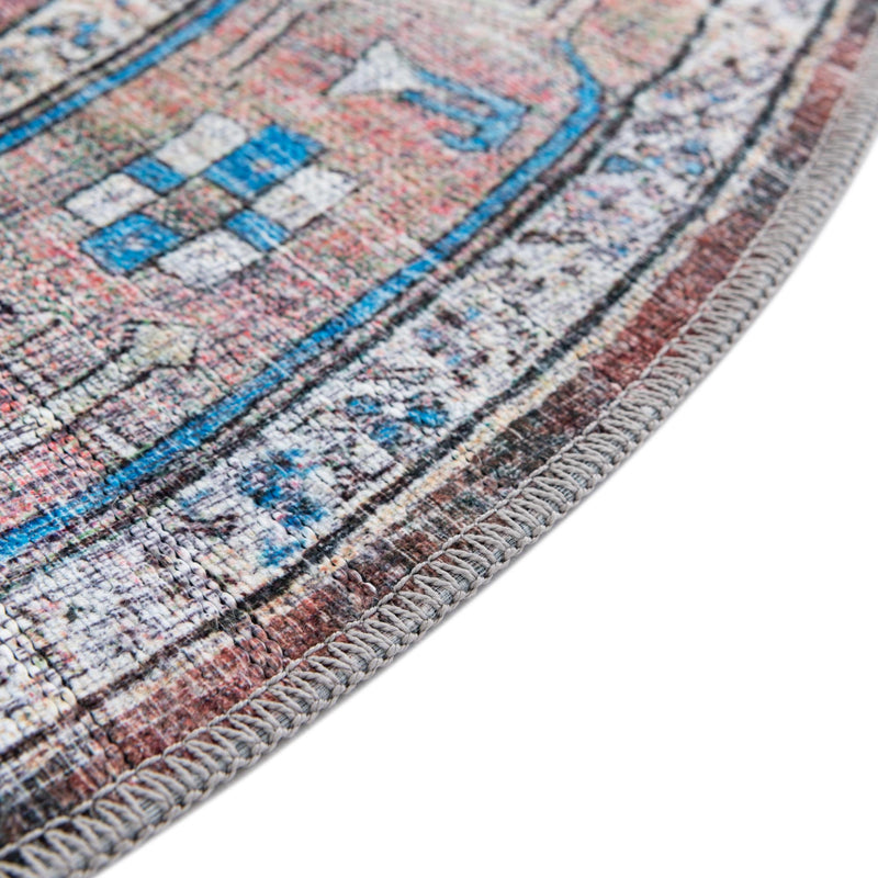 Zahara Oasis Collection Area Rug - Sahara Round Multi lifestyle 115
