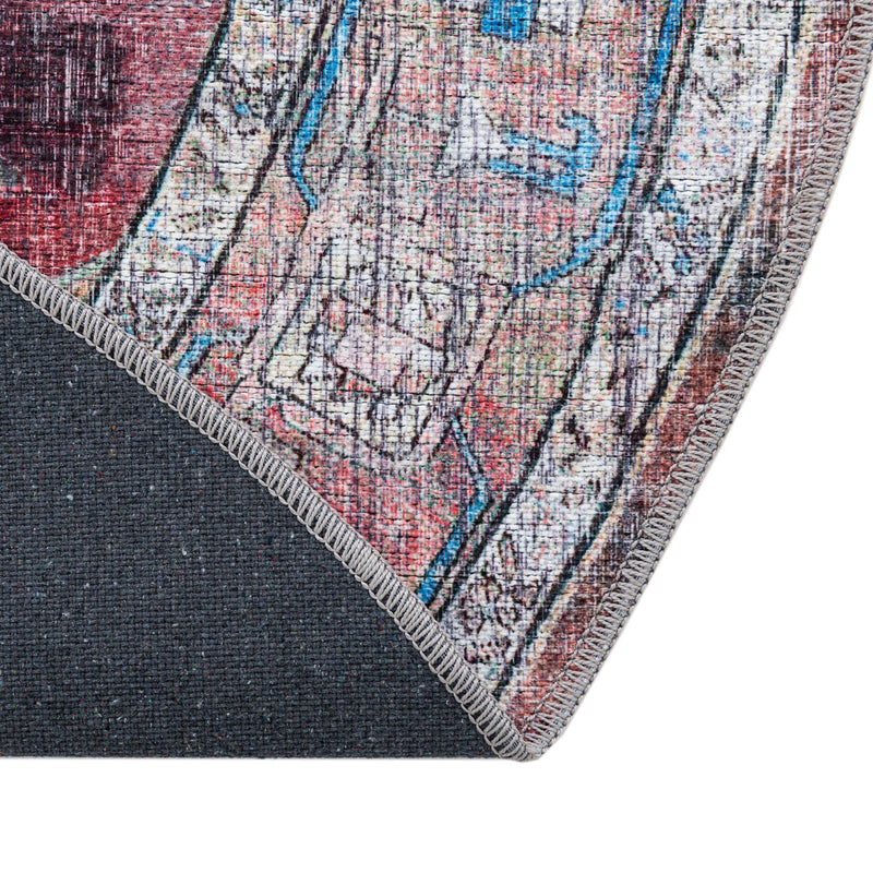 Zahara Oasis Collection Area Rug - Sahara Round Multi lifestyle 130