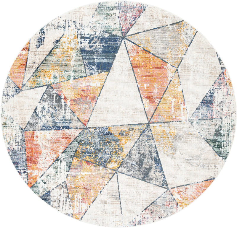 Jewel Oasis Collection Area Rug - Topaz Round Multi lifestyle 16