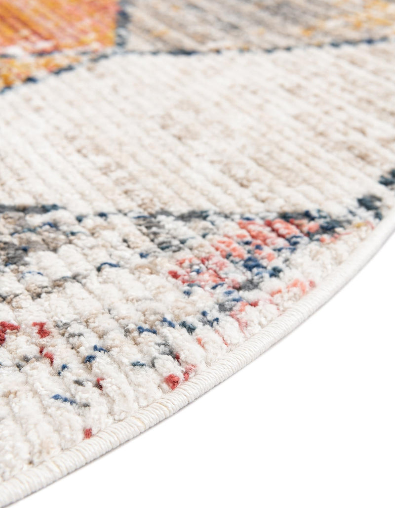 Jewel Oasis Collection Area Rug - Topaz Round Multi lifestyle 41
