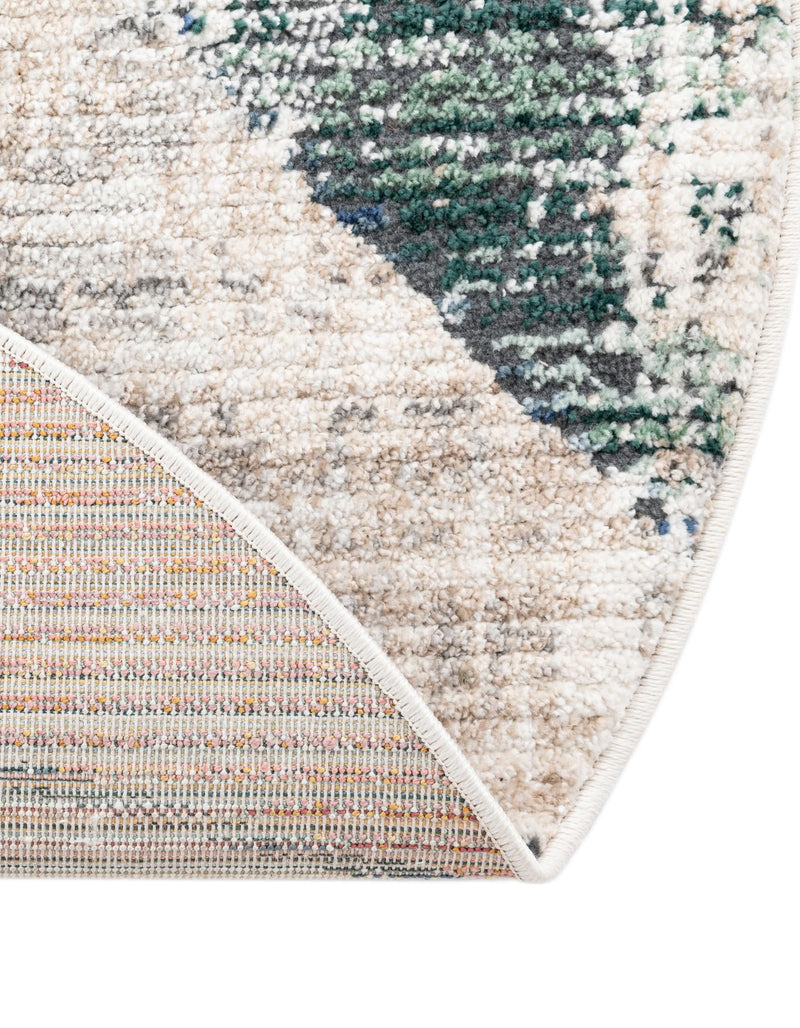 Jewel Oasis Collection Area Rug - Topaz Round Multi lifestyle 51