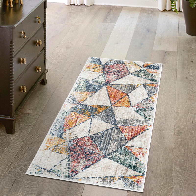 Jewel Oasis Collection Area Rug - Topaz Runner Multi lifestyle 83