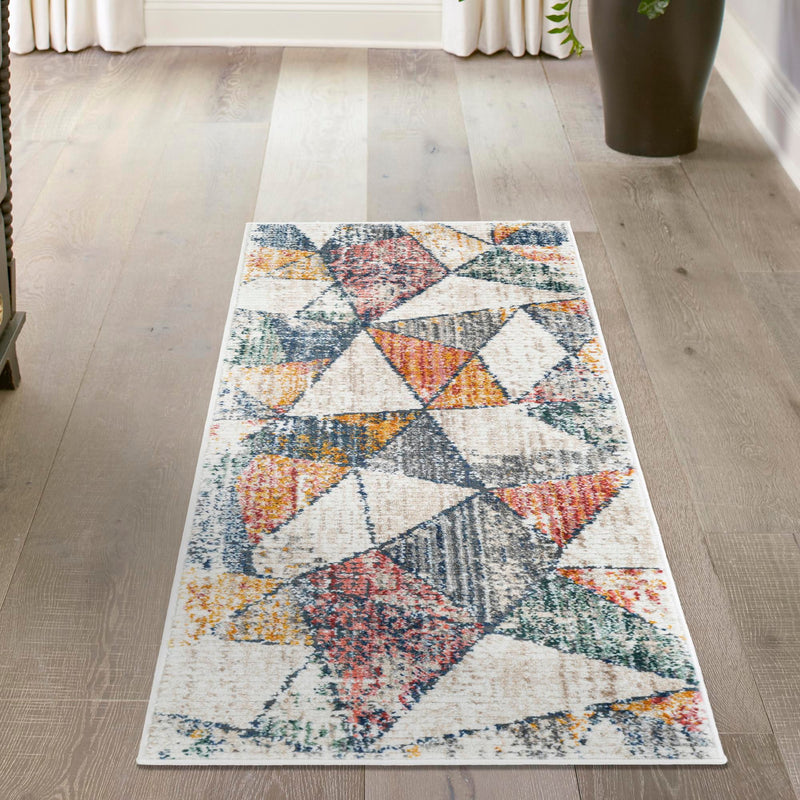 Jewel Oasis Collection Area Rug - Topaz Runner Multi lifestyle 88