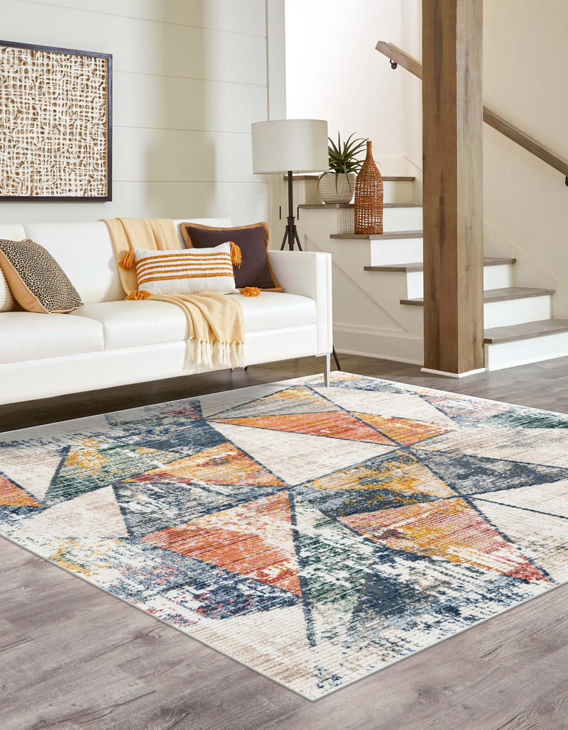 Jewel Oasis Collection Area Rug - Topaz Square Multi lifestyle 27