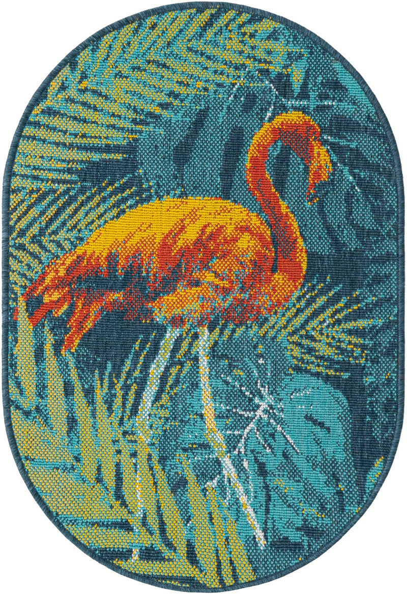Seaside Haven Rugs Collection Area Rug - Tidepool Oval Multi lifestyle 18