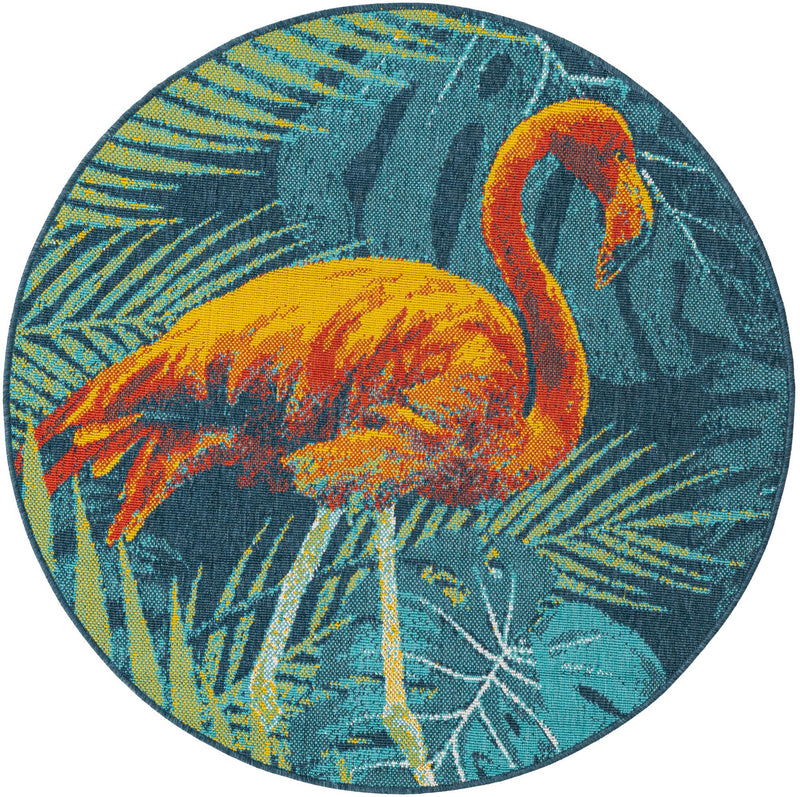 Seaside Haven Rugs Collection Area Rug - Tidepool Round Multi lifestyle 19