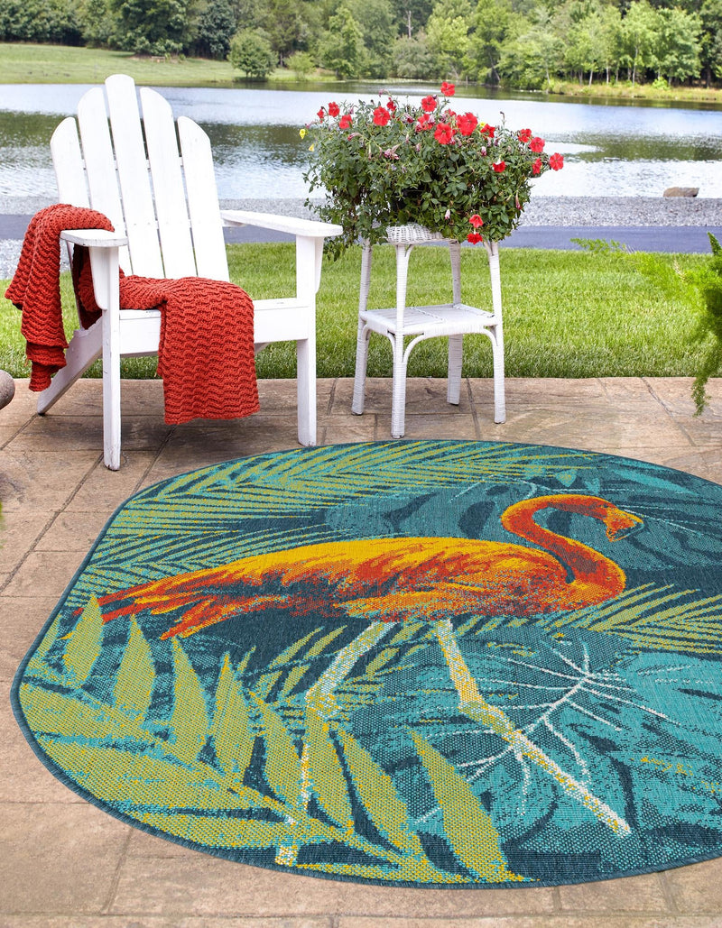 Seaside Haven Rugs Collection Area Rug - Tidepool Oval Multi lifestyle 26