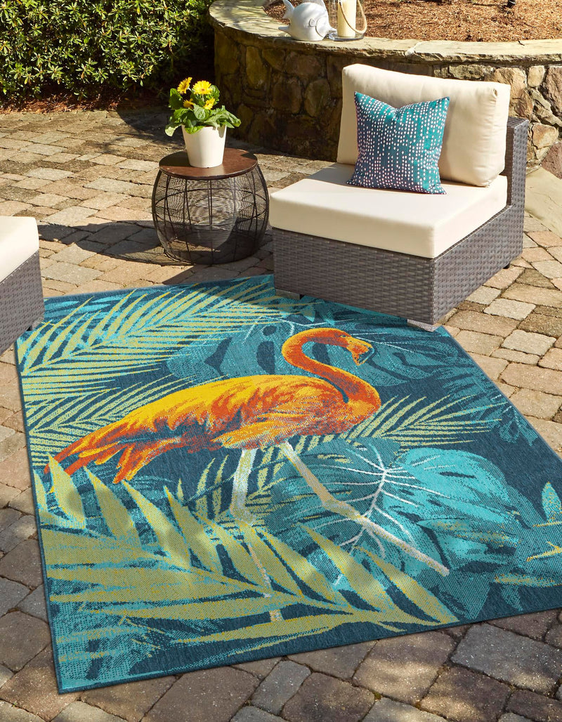 Seaside Haven Rugs Collection Area Rug - Tidepool Rectangle Multi lifestyle 2