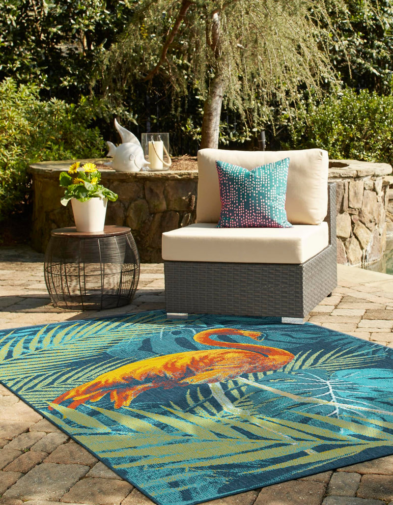 Seaside Haven Rugs Collection Area Rug - Tidepool Rectangle Multi lifestyle 3