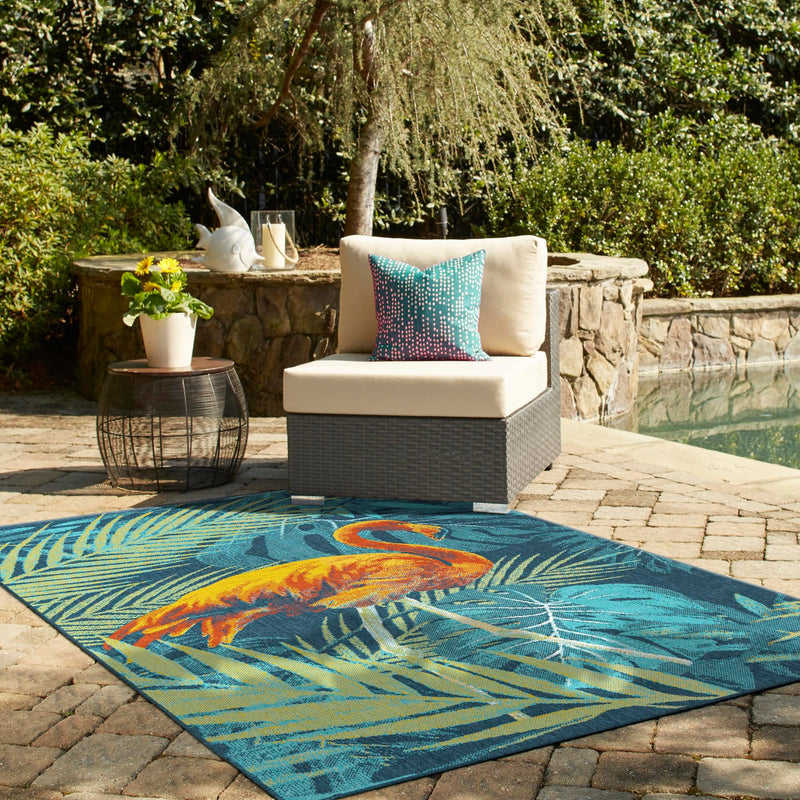 Seaside Haven Rugs Collection Area Rug - Tidepool Rectangle Multi lifestyle 15