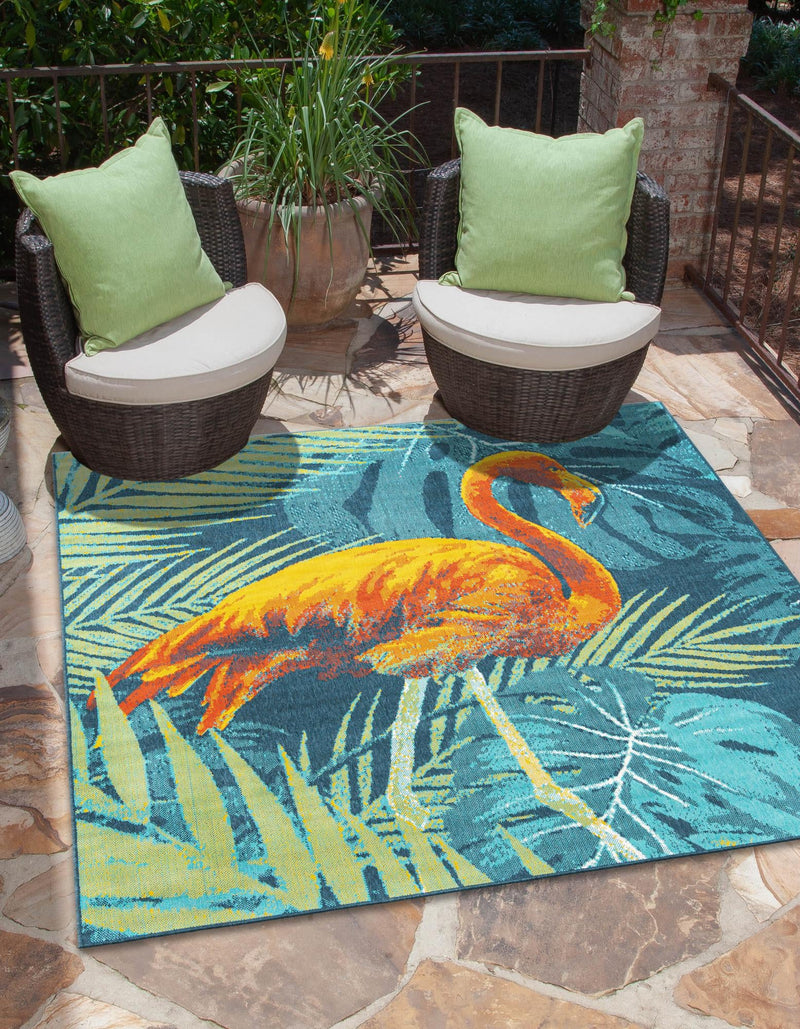 Seaside Haven Rugs Collection Area Rug - Tidepool Square Multi lifestyle 21