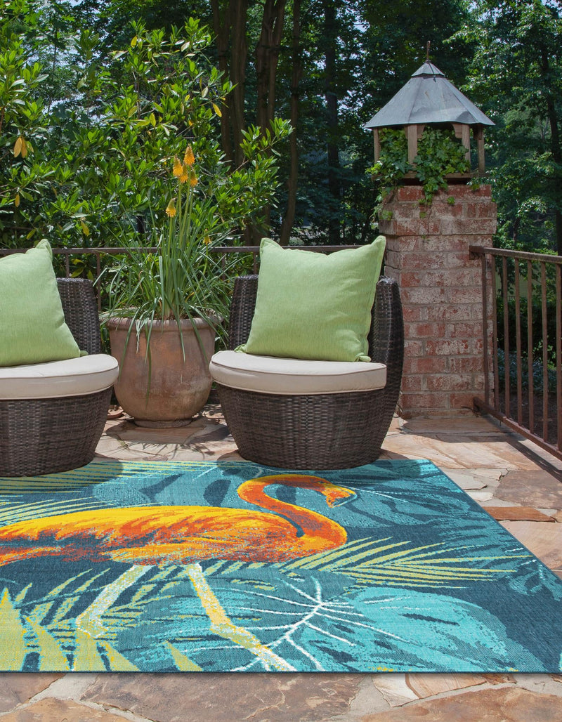 Seaside Haven Rugs Collection Area Rug - Tidepool Square Multi lifestyle 25