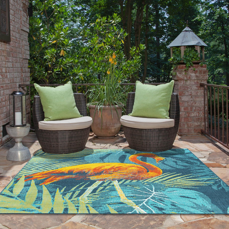 Seaside Haven Rugs Collection Area Rug - Tidepool Square Multi lifestyle 73