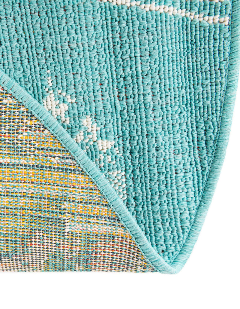 Seaside Haven Rugs Collection Area Rug - Beachcomber Oval Teal lifestyle 46