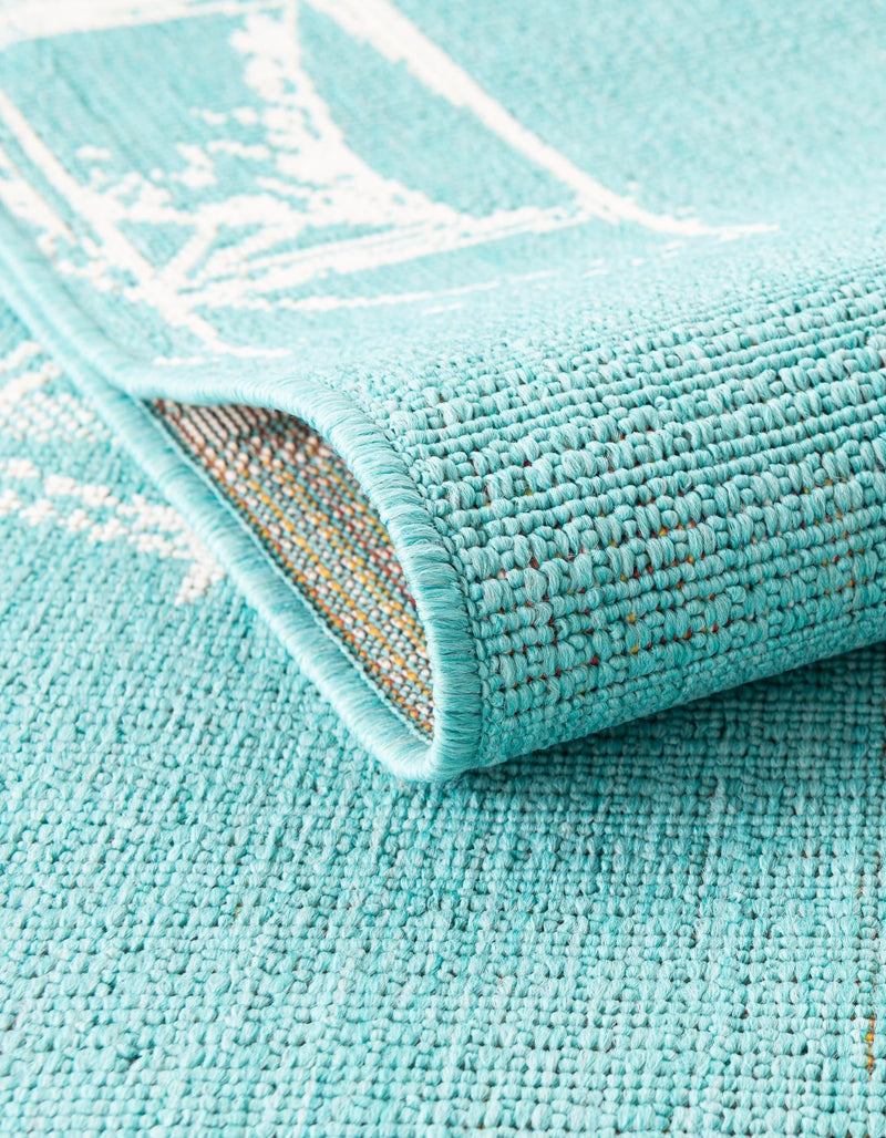 Seaside Haven Rugs Collection Area Rug - Beachcomber Rectangle Teal lifestyle 5