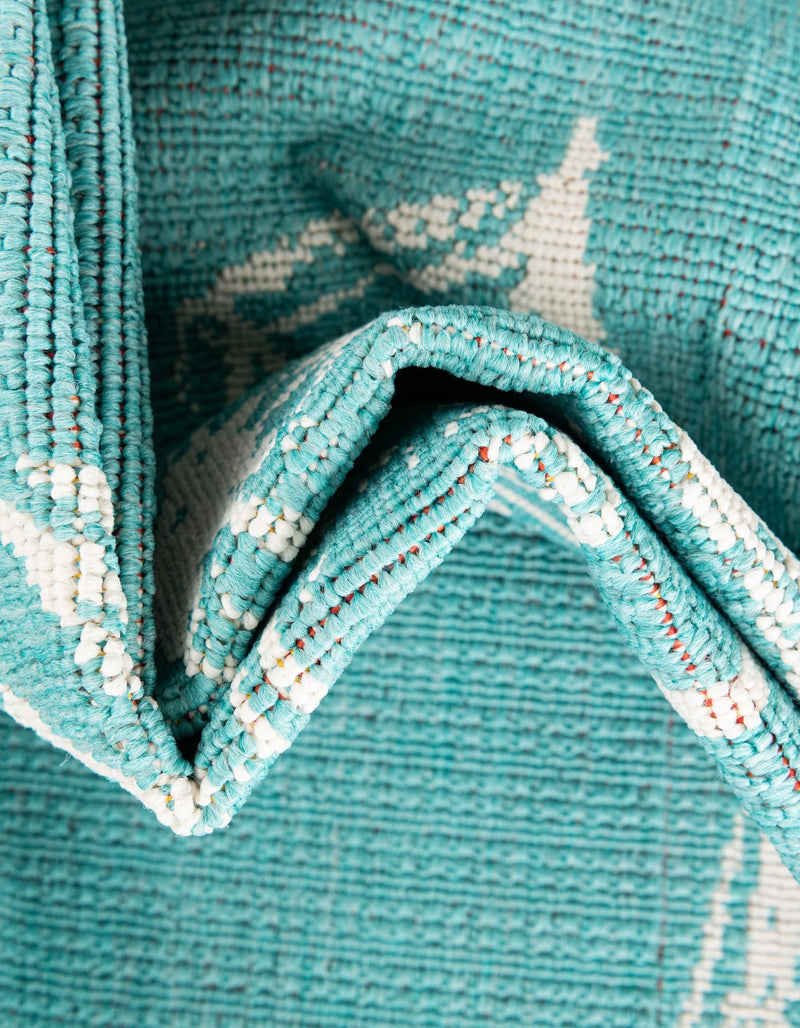 Seaside Haven Rugs Collection Area Rug - Beachcomber Rectangle Teal lifestyle 7