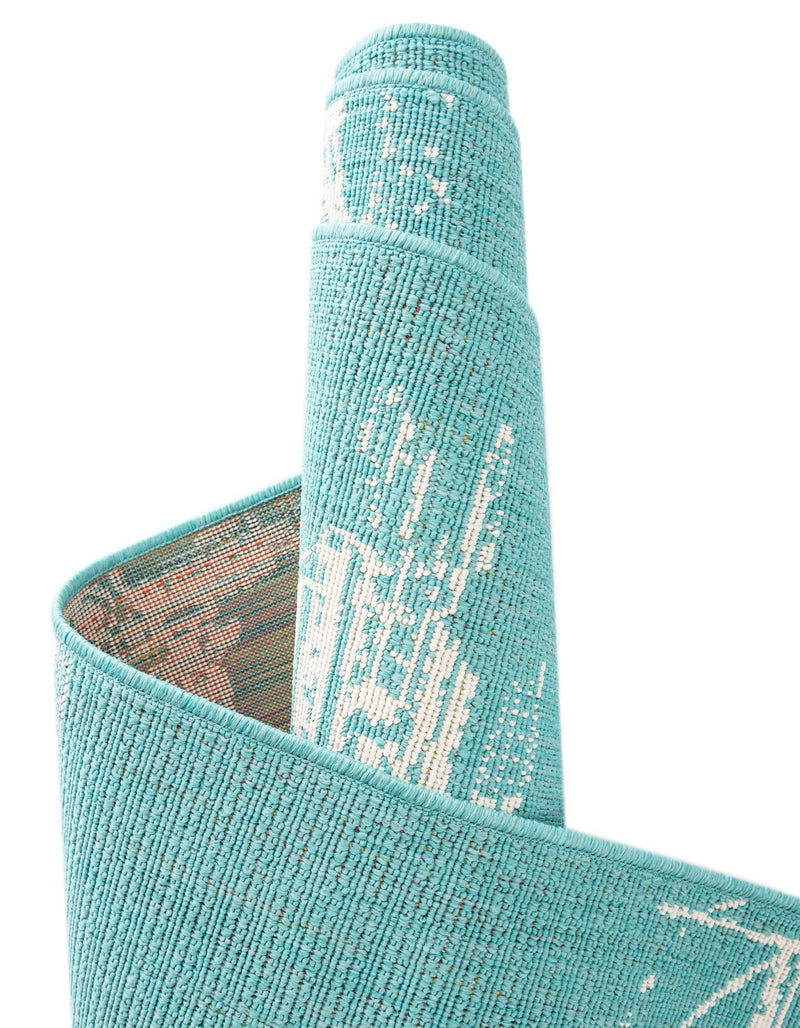 Seaside Haven Rugs Collection Area Rug - Beachcomber Rectangle Teal lifestyle 10