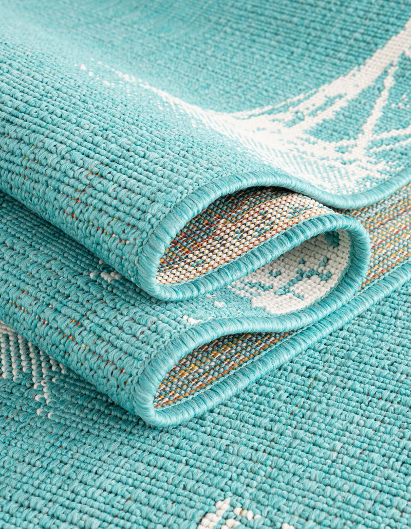 Seaside Haven Rugs Collection Area Rug - Beachcomber Rectangle Teal lifestyle 12