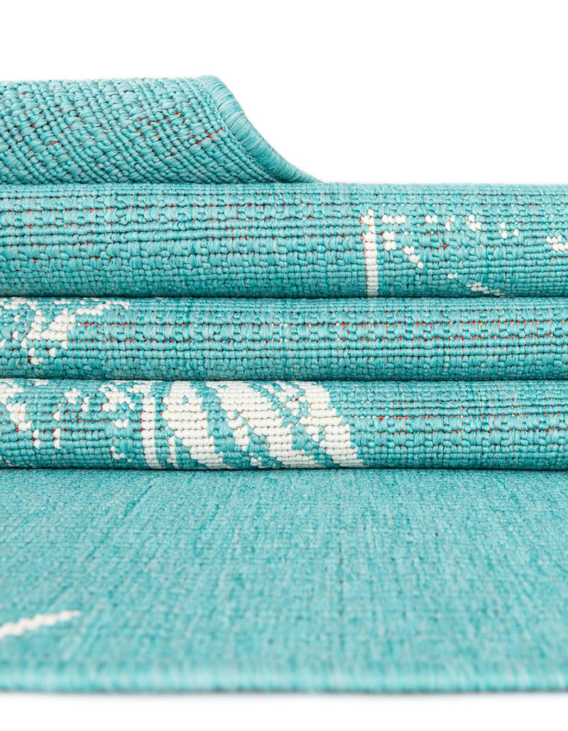 Seaside Haven Rugs Collection Area Rug - Beachcomber Rectangle Teal lifestyle 13