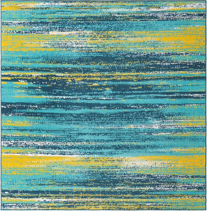 Seaside Haven Rugs Collection Area Rug - Sandbar Square Multi.Blue lifestyle 17