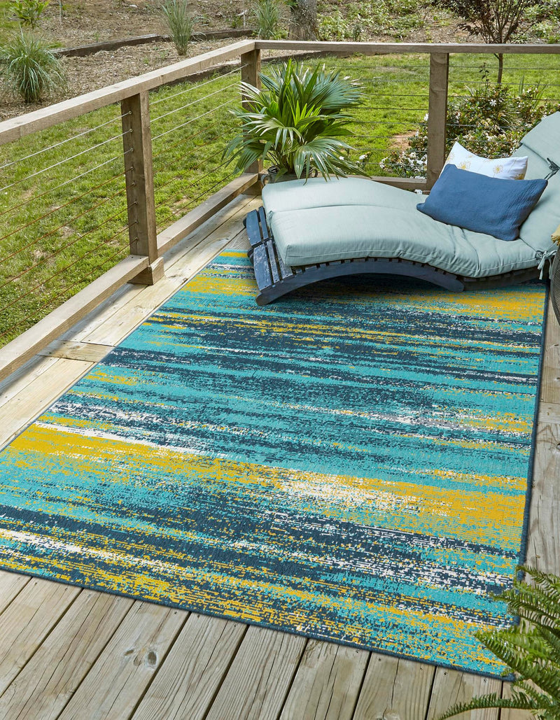 Seaside Haven Rugs Collection Area Rug - Sandbar Rectangle Multi.Blue lifestyle 2