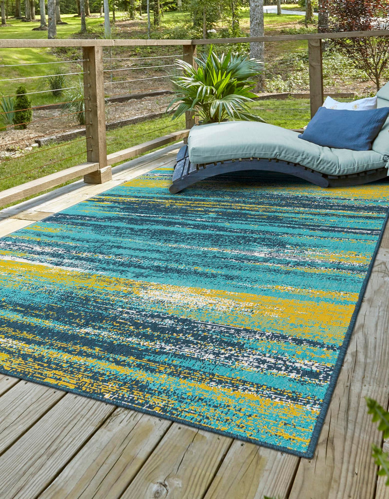 Seaside Haven Rugs Collection Area Rug - Sandbar Rectangle Multi.Blue lifestyle 3