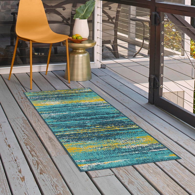 Seaside Haven Rugs Collection Area Rug - Sandbar Runner Multi.Blue lifestyle 72