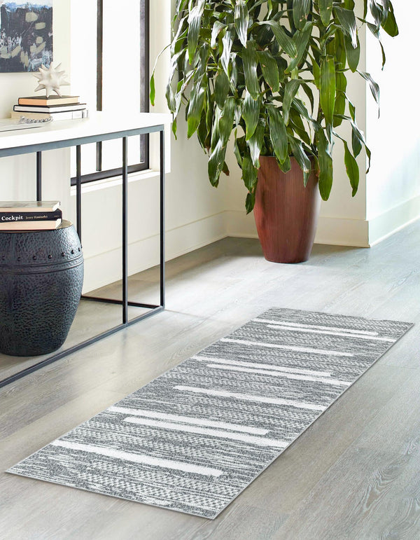 Cathedral Elegance Collection Area Rug - Chapel Runner Gray lifestyle 64