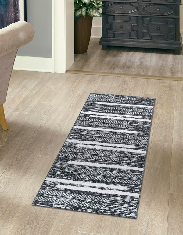 Cathedral Elegance Collection Area Rug - Chapel Runner Black lifestyle 49