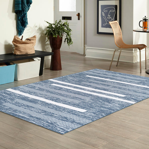 Cathedral Elegance Collection Area Rug - Chapel Rectangle Navy Blue lifestyle 52