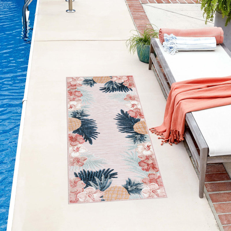Seaside Blooms Collection Area Rug - Haven Runner Pink lifestyle 51
