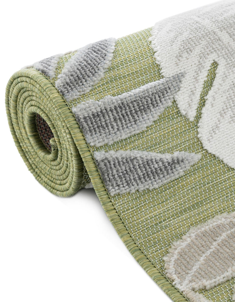 Seaside Blooms Collection Area Rug - Serene Rectangle Green lifestyle 47