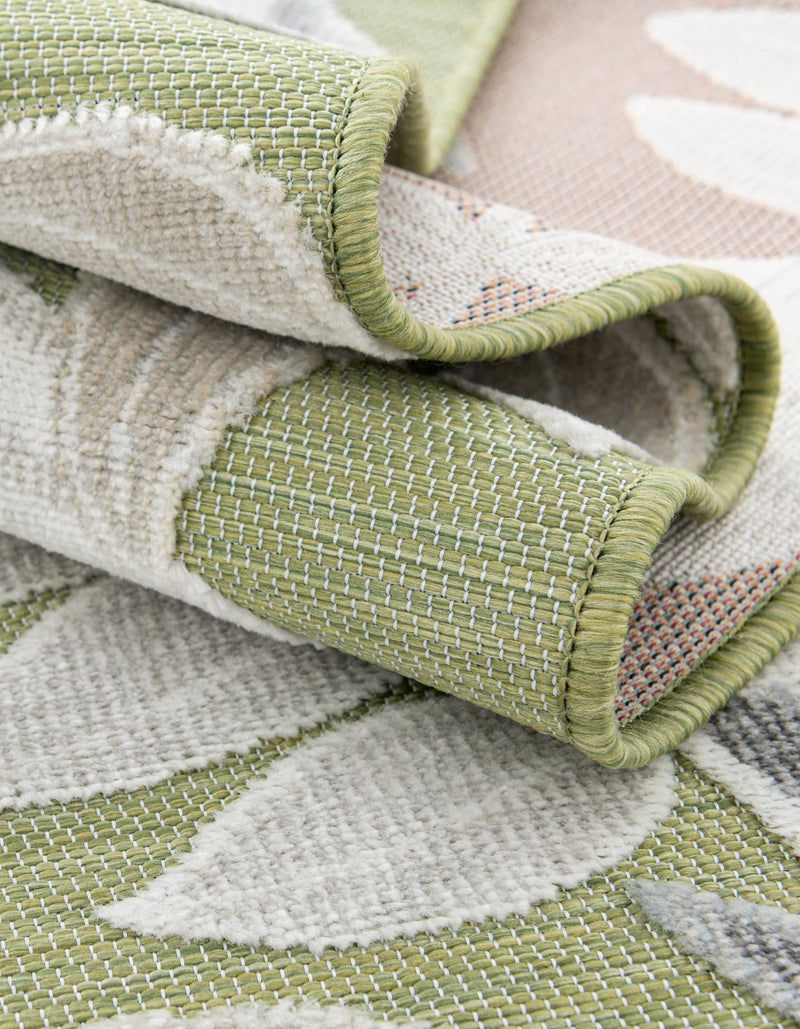 Seaside Blooms Collection Area Rug - Serene Rectangle Green lifestyle 52