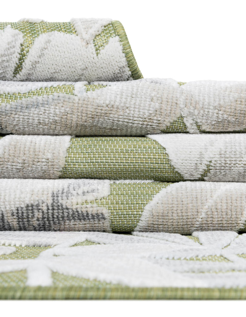 Seaside Blooms Collection Area Rug - Serene Rectangle Green lifestyle 57