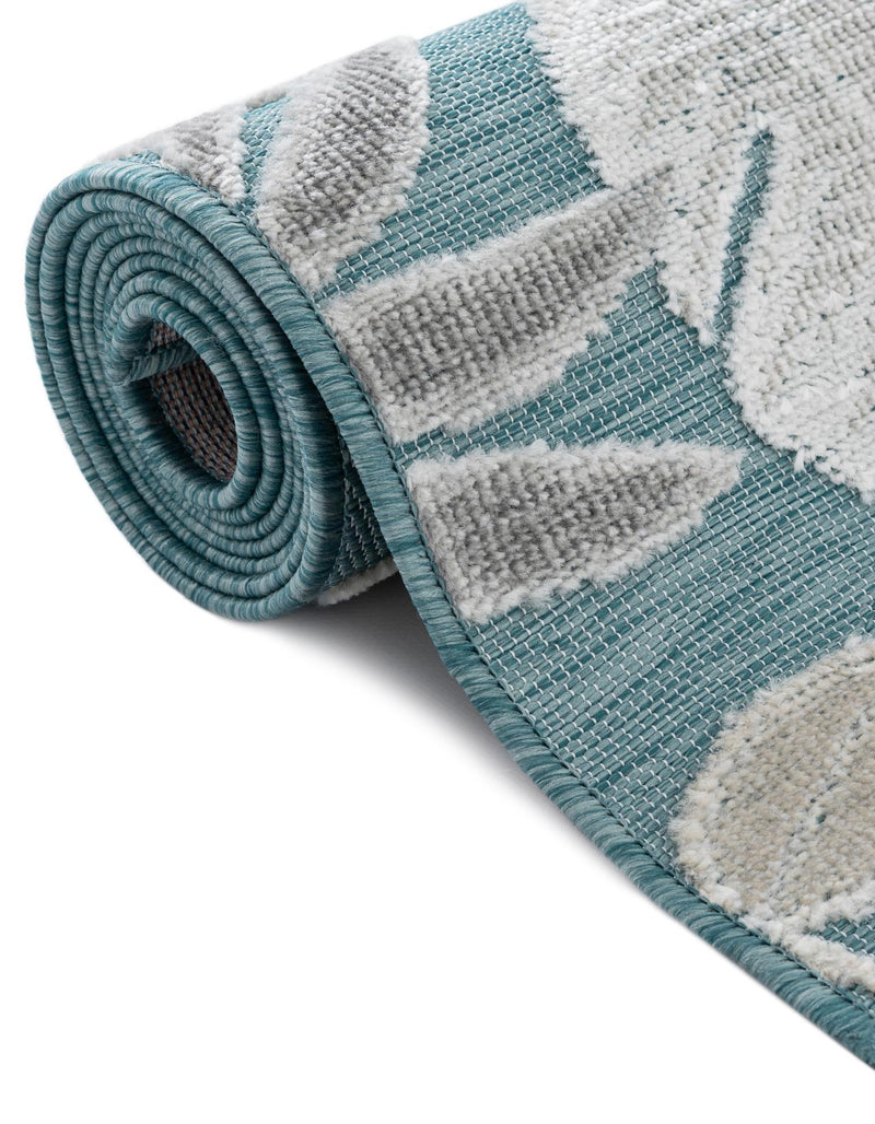 Seaside Blooms Collection Area Rug - Serene Rectangle Light Blue lifestyle 50