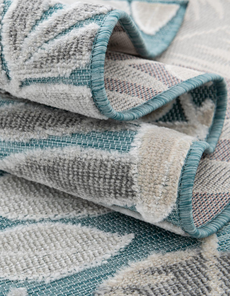Seaside Blooms Collection Area Rug - Serene Rectangle Light Blue lifestyle 55
