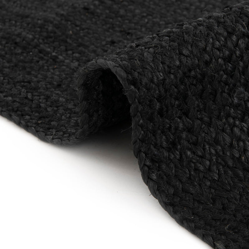 Woven Seaside Jute Collection Area Rug - Martha's Runner Black lifestyle 69